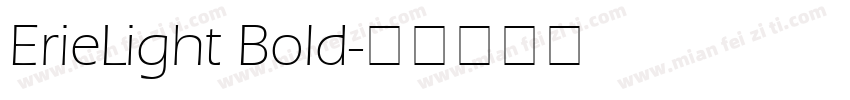 ErieLight Bold字体转换